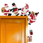 Wooden Santa Door Corner Decor Snowman Reindeer Pendant Christmas Cartoon Door Frame Decor - Image 8