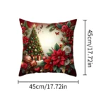 1pcs 2D Christmas Pillow Cover Xmas Party Decoration - Image 18