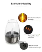 LED Solar Candles Light Flameless Rechargeable Night Light For Wedding Party Garden Decor Outdoor Waterproof Solar Candles Lamp - Image 20