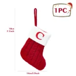 Christmas Socks Knitting Snowflake Letter Stocking Christmas Decoration - Image 15
