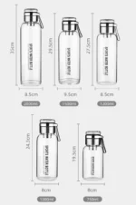 2L Large Capacity Glass Water Bottle Transparent Milk Juice Cup Outdoor Portable Leakproof Drinkware Tea Water Glass Bottle 2L - Image 22