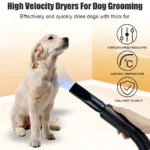 VickyHome Pet Dog Cat Grooming Hairdryers Professional 2800W Variable Speed Powerful Efficient Hair Fur Blower Dryer,3 Nozzles - Image 2