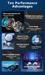 Original Lenovo GM2 Pro Gaming Earphone Bluetooth Wireless Dual Mode Earbuds Low Latency Headphones HD Call Headset With Mic New - Image 7