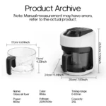 Free Electric Hot Glass Air Fryers Oven 12-in 1 2.5L White Air Fryers with Nonstick Basket Home Kitchen Appliances - Image 6