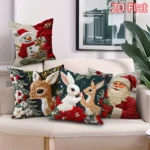 1pcs 2D Christmas Pillow Cover Xmas Party Decoration - Image 27