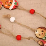 Christmas decorations, wooden boxes with wooden painted pendants, Christmas tree decoration pendants - Image 9