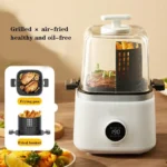 Desktop 220v 1000W Portable Air Fryer 2L Capacity Visible Household Transparent Visible Air Fryer Led Touch Screen Panel Air Fr - Image 5