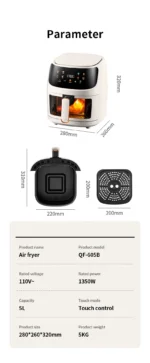 8L Electric Air Fryer Large Capacity Convection Oven Deep Fryer Without Oil Kitchen 360°Baking Viewable Window Home Appliance - Image 19