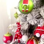 34/12/9pcs Grinch Christmas Ball Decorations Green Monster Xmas Tree Ornaments Green Painted Xmas Ball Set Christmas Home Decor - Image 20