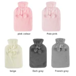 2L Luxury Hot Water Bottle with Faux Fur Cover - Soft & Fluffy High-Quality Rubber