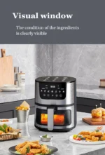 7L Electric Air Fryer Smart Multi-function Hot Convection Oven LED Touch Control 1400W Visible Window Deep Fryer without Oil - Image 12