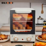 12L Large Capacity Electric Air Fryer Toaster Oven Mechanical Household Kitchen 360° Baking Convection Oven Oil-Free Deep Fryer