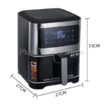 1400W 6L Smart Air Fryer Oven Large Capacity 360 Hot Air Circulation Transparent Window Healthy Cook for Home Kitchen Appliance - Image 11