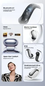 [Glasses-friendly]MINISO MS210 Bluetooth V6.0 Earphones Wireless Headphones AI Translator Earbuds Ultra-light Earphones - Image 9