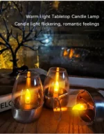 LED Solar Candles Light Flameless Rechargeable Night Light For Wedding Party Garden Decor Outdoor Waterproof Solar Candles Lamp - Image 15