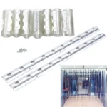 7X PVC Strip Curtain Plastic Soft Freezer Room Door Curtain Kit Hanging 18cm X2m Air-Conditioning Heat Insulation - Image 5