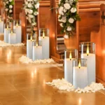 5-120PCS Wedding party Led Candles with Battery Operated Candles Flameless Fake Candles Romantic Ambiance Home Decor Acrylic Cup - Image 10