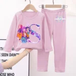 Cute K Pop Demon Hunter Pajamas for Children Cartoon Letter Printed Nightgown Children Kawaii Loungewear
