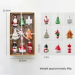 New Christmas Decorations Santa Claus Snowman OrnamentsChristmas Tree Hanging Creative GlassPainted Small Pendant - Image 6
