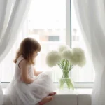 White Sheer Curtains Drapes 132CM Width for Living Room Grommet Top Lightweight Airy Gauzy Light Filtering Window Treatments - Image 23