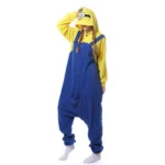 Anime Despicable Me Minions Fleece Pajamas Cartoon Jumpsuit Minions Onesie Sleepwear - Image 2