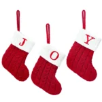 Christmas Socks Knitting Snowflake Letter Stocking Christmas Decoration - Image 11
