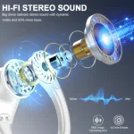 Wireless Earbuds, Bluetooth 5.3 Headphones Sport, Bluetooth Earbuds with ENC Noise Canceling Mic, Bass Stereo Wireless Earphone - Image 2