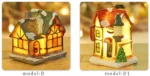 1~6pcs LED Night Light Christmas Ornaments Luminous Castle Snow House Sculpture Xmas Decoration - Image 9