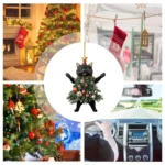 1PC Christmas Tree Pendants Cute Cat Hanging Ornaments for Car Backpack Xmas Tree Decorations Party Supplies New Year Gifts - Image 9