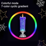 Led Christmas Candle Light Glitter Flameless Candles Electric Crystal Simulation Lights Battery Operated Home Bedroom Decoration - Image 3