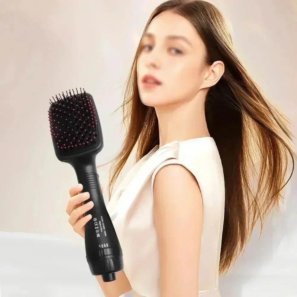 kf-S8f2aca984f12480aa666492eabd3170ak 3 in 1 Straightener Brush 1000W 220V Hot Hair Blow Dryer Brush Hot Hair Styler Comb for Drying Straightening Curling Hair - Image 1