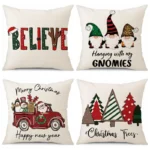 45cm Merry Christmas Cushion Cover Pillowcase 2024 Christmas Decorations for Home Ornament - Image 2