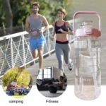 2L Sport Water Bottle With Straw Portable Leak-Large Capacity Water Cup With Motivational Quote Time Marker - Image 43