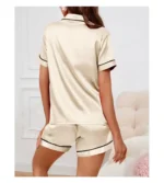 Women's Pajamas Set Satin Sleepwear Button Down Tops and Shorts Pajama 2 Piece Suit Pyjama - Image 26