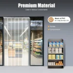 7*PVC Door Curtains 1.05*2m Strip Door Curtain Clear Shading Curtain Strip for Warehouses,Factories,Supermarkets,Halls,Homes,Etc - Image 3