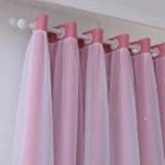 2-Panel Pink Starry Night Blackout Curtains 2 Layer Hollow-Out Star Design Light Blocking Drapes For Bedroom Elegance Curtains - Image 10