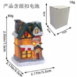 1~6pcs LED Night Light Christmas Ornaments Luminous Castle Snow House Sculpture Xmas Decoration - Image 6