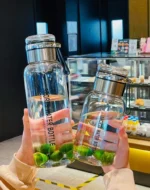 2L Large Capacity Glass Water Bottle Transparent Milk Juice Cup Outdoor Portable Leakproof Drinkware Tea Water Glass Bottle 2L - Image 18