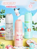 400ml Sanrio Kuromi Cartoon Thermo Bottle Cute Vacuum Flasks Stainless Steel Water Cup Insulation Vacuum Insulation Cup - Image 2