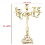 European Candle Holders Metal Candle-Stick Stand Home Decoration Bedroom Lighting Romantic Wedding Confession Essential 5 Heads - Image 9