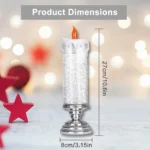 Led Christmas Candle Light Glitter Flameless Candles Electric Crystal Simulation Lights Battery Operated Home Bedroom Decoration - Image 2