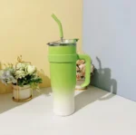 New Insulated Cup Bingba Cup 304 Stainless Steel Water Cup for Girls with Straw Large Capacity 1.2L - Image 9
