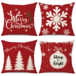 45cm Merry Christmas Cushion Cover Pillowcase 2024 Christmas Decorations for Home Ornament - Image 3