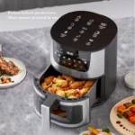7L Electric Air Fryer Smart Multi-function Hot Convection Oven Deep Fryer Without Oil LED Touch Control 1400W Visible Window - Image 3