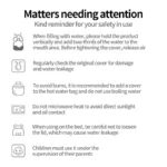 2 Litre Hot Water Bottles Natural Rubber Capacity Heat Therapy Pain Relief - Image 11