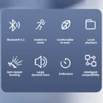 Bone Conduction Wireless Earphone Sport Swimming Bluetooth Compatible Headphone Hand Free With Mic For Sports Earbuds - Image 6