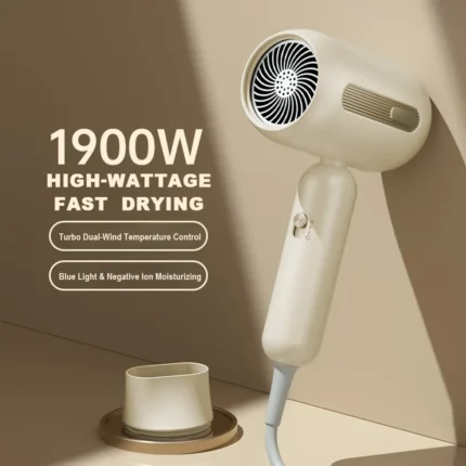 Hair Dryer Negative Ion Hair Dryer Portable High Power 1900W Constant Temperature Strong Wind Quick Dry Moisturizing Hair Care