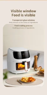 8L Electric Air Fryer Large Capacity Convection Oven Deep Fryer Without Oil Kitchen 360°Baking Viewable Window Home Appliance - Image 11