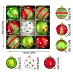 34/12/9pcs Grinch Christmas Ball Decorations Green Monster Xmas Tree Ornaments Green Painted Xmas Ball Set Christmas Home Decor - Image 22