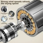 1900W Negative Ion Hair Dryer Low Noise Strong Wind Fast-Drying with Nozzle for Home and Travel Hair Dryer Portable - Image 10